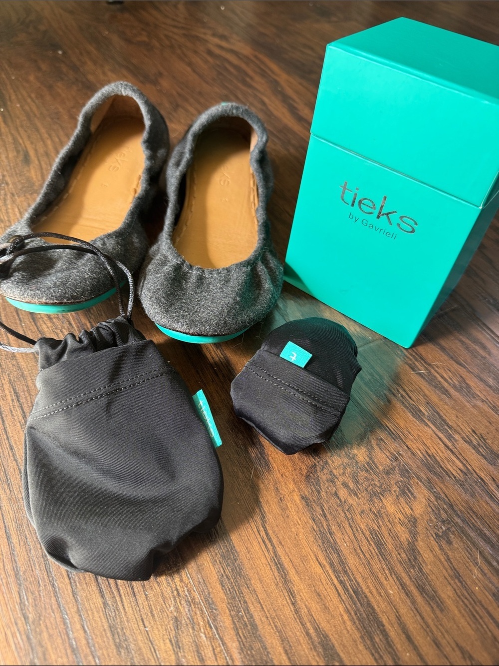 Tieks Charcoal Gray Women's Flats - Picture 13 of 13